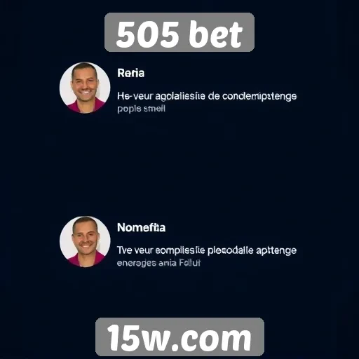 Depoimentos de usuários sobre a experiência no 505 bet
